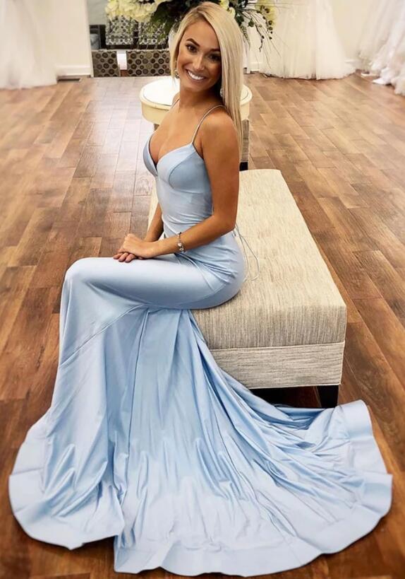 Mermaid Long Prom Dresses with Lace up Back,Fashion School Dance Dress,Winter Formal Dress PDP0336