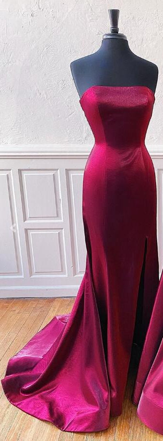 Mermaid Prom Dresses with Lace up Back Simple Long Prom Dress 8th Graduation Dress Formal Dress PDP0547