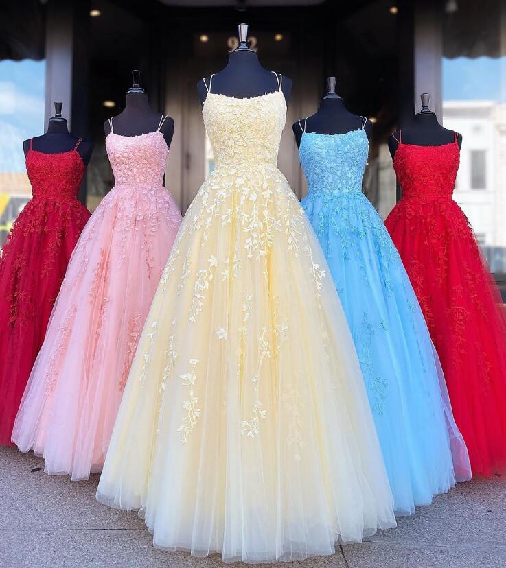 Long Prom Dress With Applique and Beading,Fashion School Dance Dress Sweet 16 Quinceanera Dress PDP0739