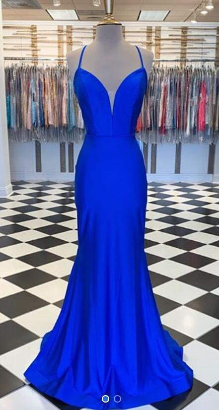 Mermaid Long Prom Dresses With Lace up Back Fashion School Dance Dress Winter Formal Dress PDP0418