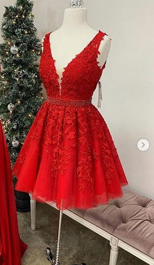 Homecoming Dress With Applique and Beading, Popular Short Prom Dress ,Fashion Dancel Dress PDH0021