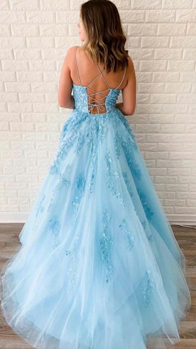 Long Prom Dresses with Applique and Beading 8th Graduation Dress School Dance Winter Formal Dress PDP0507