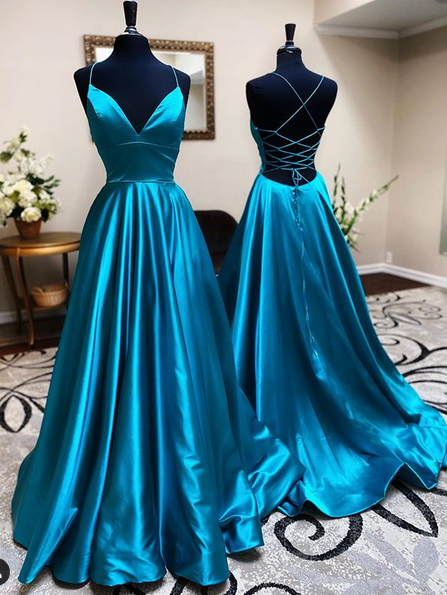 Simple Prom Dress with Lace up back Long Prom Dresses 8th Graduation Dress Formal Dress PDP0590
