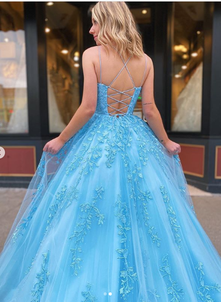 New Prom Dresses with Appliques and Beading Long Prom Dress Fashion School Dance Dress Winter Formal Dress PDP0611