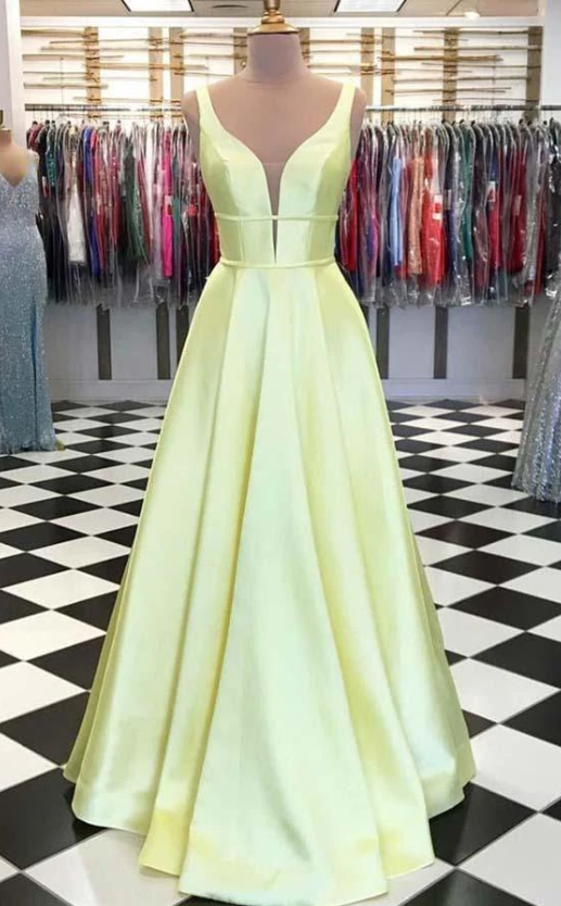 Satin Prom Dresses Long Prom Dress Fashion School Dance Dress Winter Formal Dress PDP0628