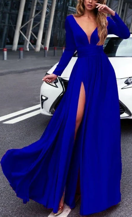 Sexy Prom Dresses with Sleeves Long Prom Dress Fashion School Dance Dress Winter Formal Dress PDP0636