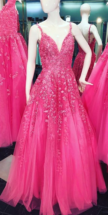 Prom Dresses with Applique and Beading , Long Prom Dress ,Fashion School Dance Dress Formal Dress PDP0672