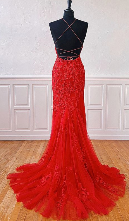 Mermaid Prom Dresses with Applique and Beading , Long Prom Dress ,Fashion School Dance Dress Formal Dress PDP0694
