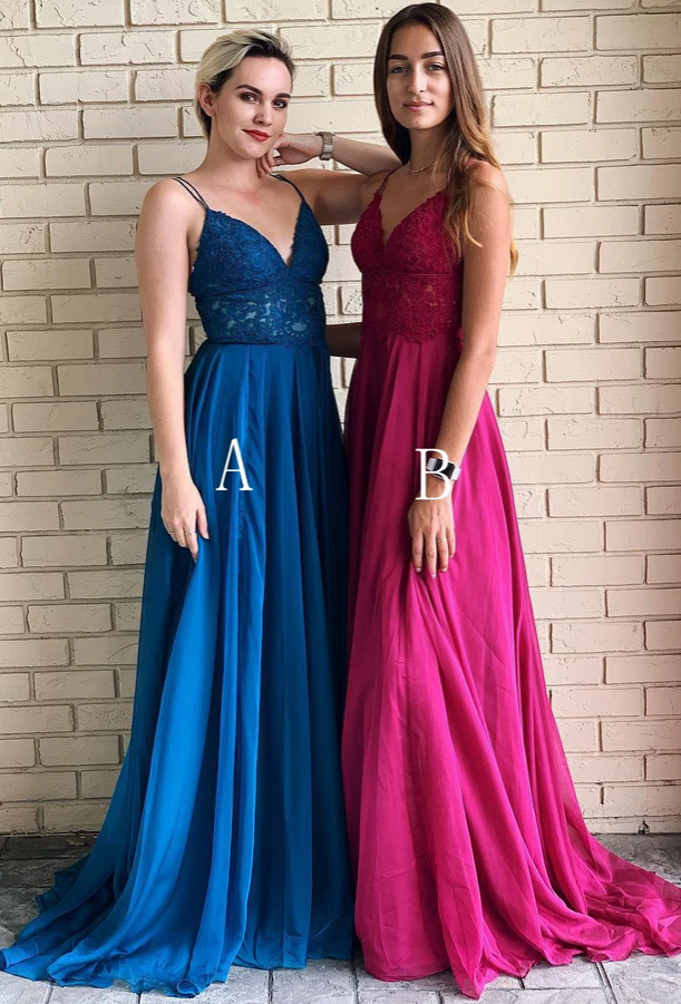 Prom Dresses with Applique , Long Prom Dress ,Future Wedding Formal Dress PDP0711