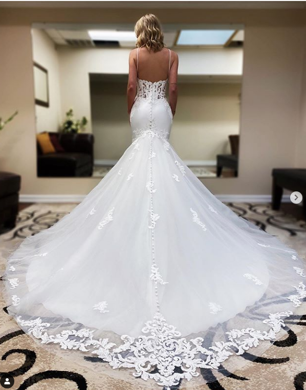 Mermaid Wedding Dresses with Applique ,Fashion Custom made Bridal Dress PDW055