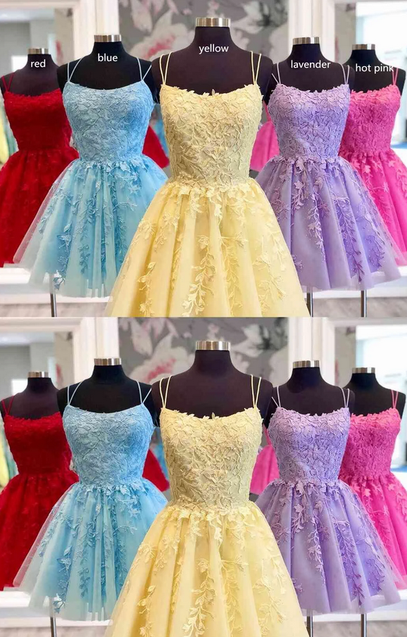 Grad Dresses Short with Applique and Beading ,2020 Homecoming Dress , Popular Short Prom Dress ,School Back Dress PDH0074