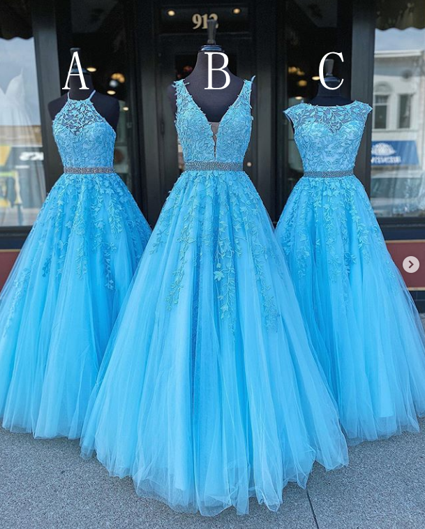 Grad Dresses Long with Applique and Beading, Prom Dresses Long ,School Dance Dress,Formal Dress PDP0731