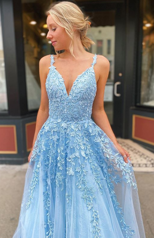Grad Dresses Long with Applique and Beading, Prom Dresses Long ,School Dance Dress,Formal Dress PDP0729