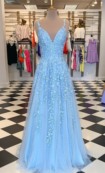 Long Prom Dress With Applique and Beading,Fashion School Dance Dress Sweet 16 Quinceanera Dress PDP0741