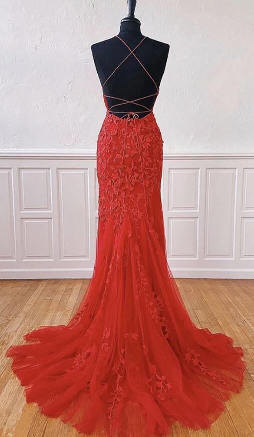 Mermaid Long Prom Dresses with Appliques and Beading, School Dance Dresses ,Fashion Winter Formal Dress PPS042