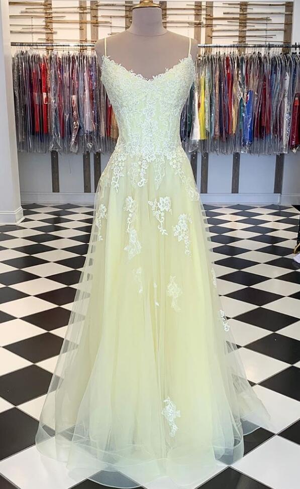 A-line Long Prom Dress with Appliques ,School Dance Dresses ,Fashion Winter Formal Dress PPS115