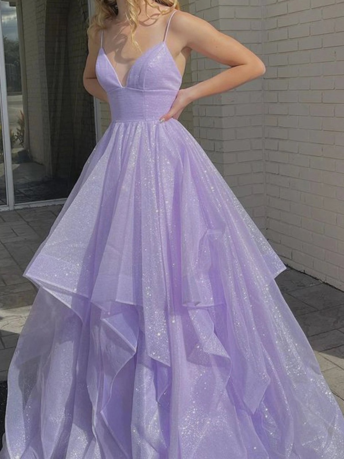2023 Sparkly Long Prom Dress,Popular Evening Dress,Fashion Winter Formal Dress,BP150