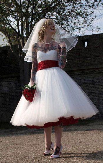 1950s Wedding Dress,Tea Length Wedding Dress,Rockabilly Wedding Dress,Strapless Wedding Dress,Vintage Wedding Dress,PDW095
