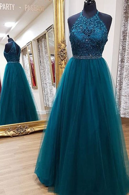 A-line Long Prom Dress With Applique and Beading,Fashion Winter Formal Dress PDP0155