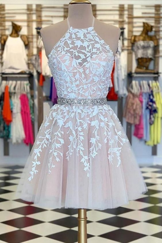 Homecoming Dress With Applique and Beading, Popular Short Prom Dress ,Fashion Dancel Dress PDH0023
