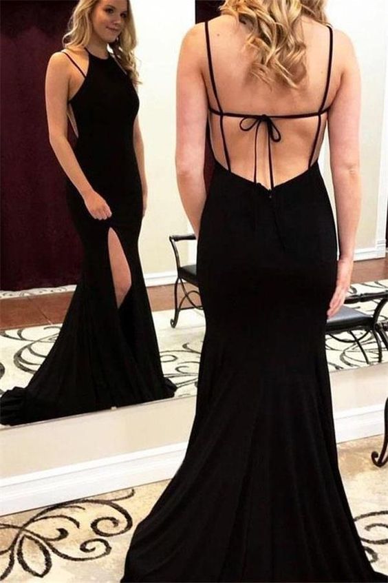 Black Sexy Long Prom Dress,Fashion Dance Dress,Sweet 16 Dress PDP0254