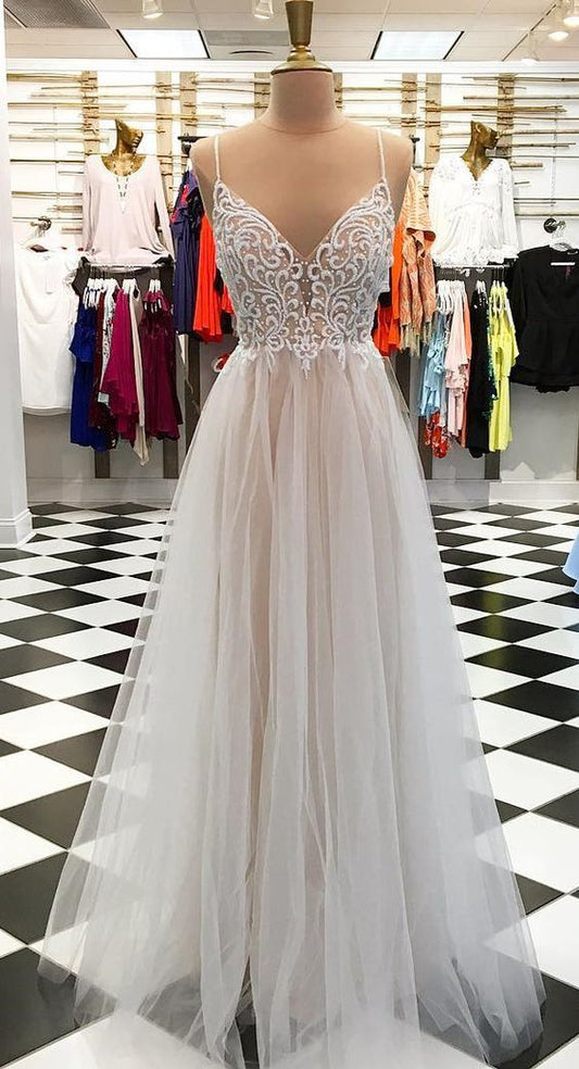 A-line Long Prom Dress with Beading, Popular Evening Dress ,Fashion Winter Formal Dress PDP0019