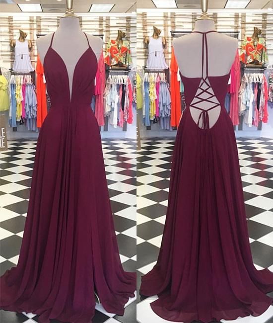Simple Long Prom Dress With Lace up Back,Fashion Winter Formal Dress PDP0159