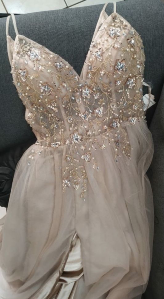 Prom Dresses with Beading V-neck Long Prom Dress 8th Graduation Dress Formal Dress PDP0539