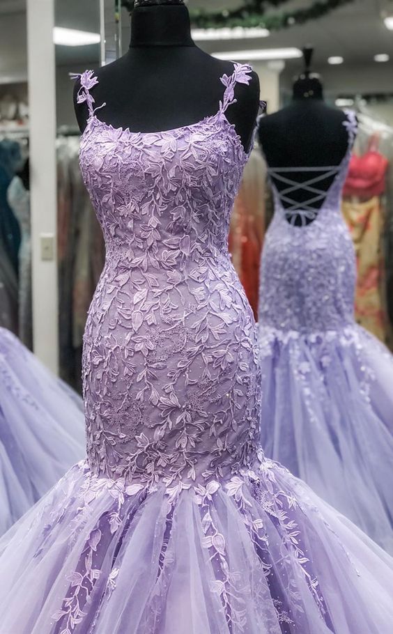 Mermaid Long Prom Dresses with Applique and Beading 8th Graduation Dress School Dance Winter Formal Dress PDP0498