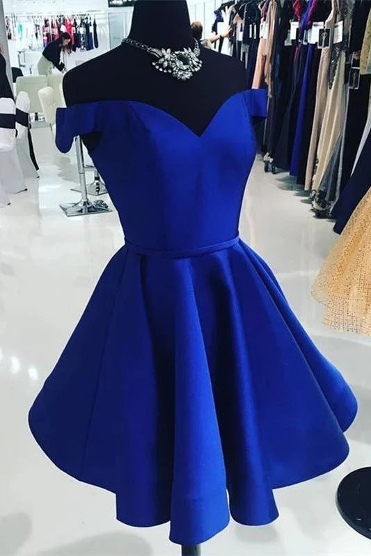 Simple Homecoming Dress With Off Shoulder, Popular Short Prom Dress ,Fashion Dancel Dress PDH0004