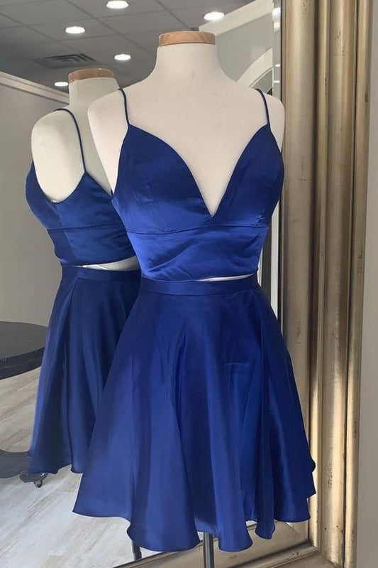 Simple Two Pieces Homecoming Dresses,Short Prom Dresses,Evening Dresses,Formal Dresses,BP521