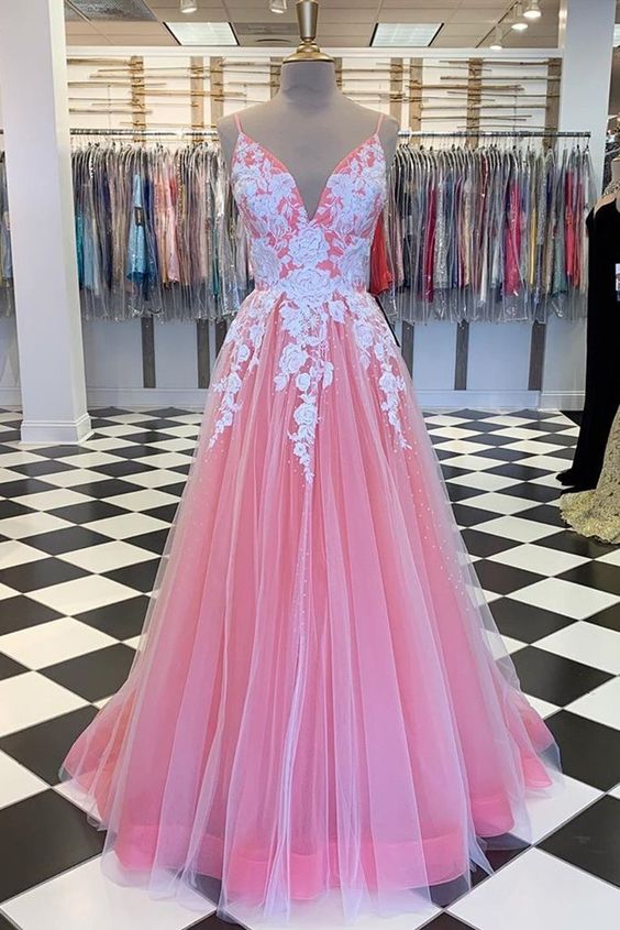 Prom Dresses with Applique and Beading Long Prom Dress Fashion School Dance Dress Winter Formal Dress PDP0637