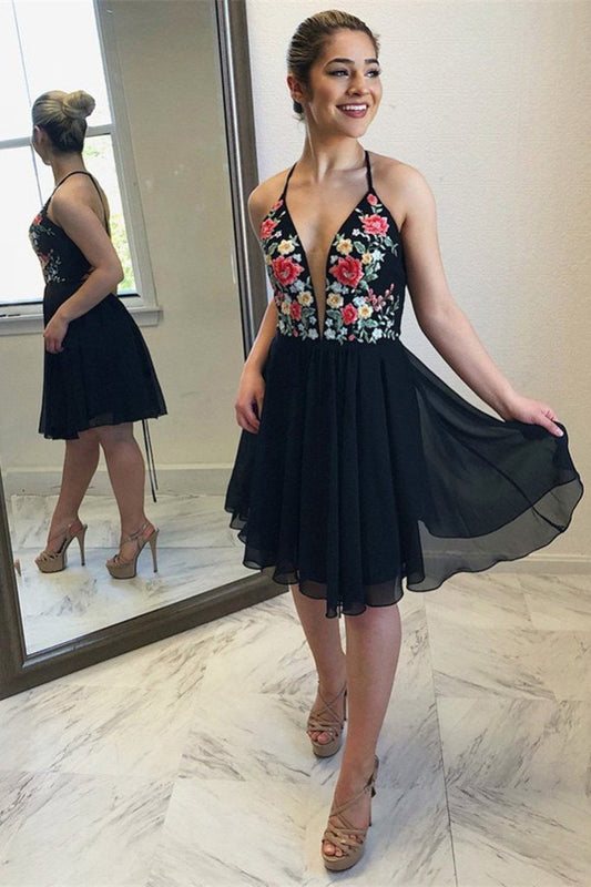 Black Short Prom Dresses,Homecoming Dresses,BP286