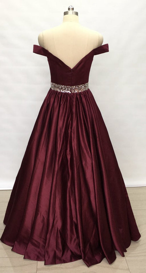 Off Shoulder Long Prom Dress with Beading,Fashion Evening Gown Dress PDP0174