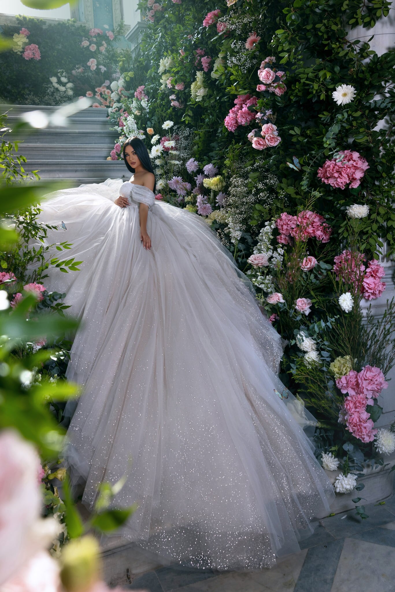 Sparkly Wedding Dress,Ball Gown Bridal Dress PDW165