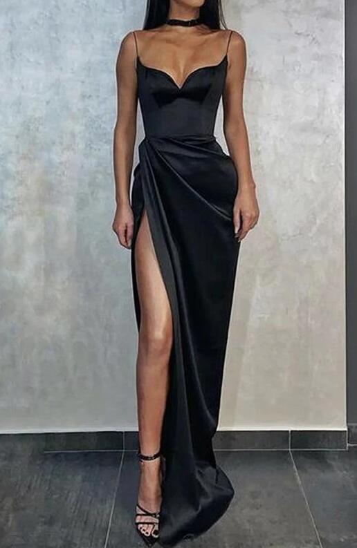 Sexy Long Prom Dresses with Slit,Evening Dresses,Formal Dresses,BP676