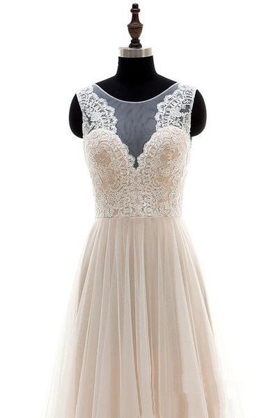A-line Beach Wedding Dress ,Fashion Custom made Bridal Dress PDW024