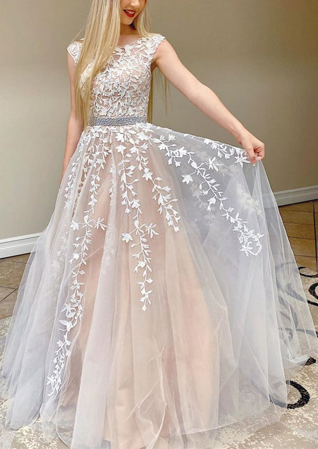 Prom Dress with Applique and Beading Long Prom Dresses 8th Graduation Dress Formal Dress PDP0567